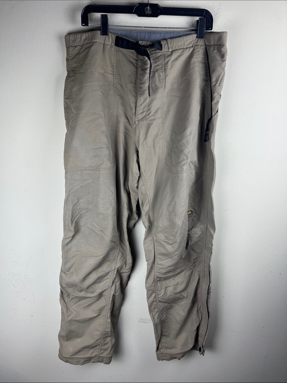 Mountain Hardwear Men's Large Regular Beige Hiking Pants Outdoor Trail